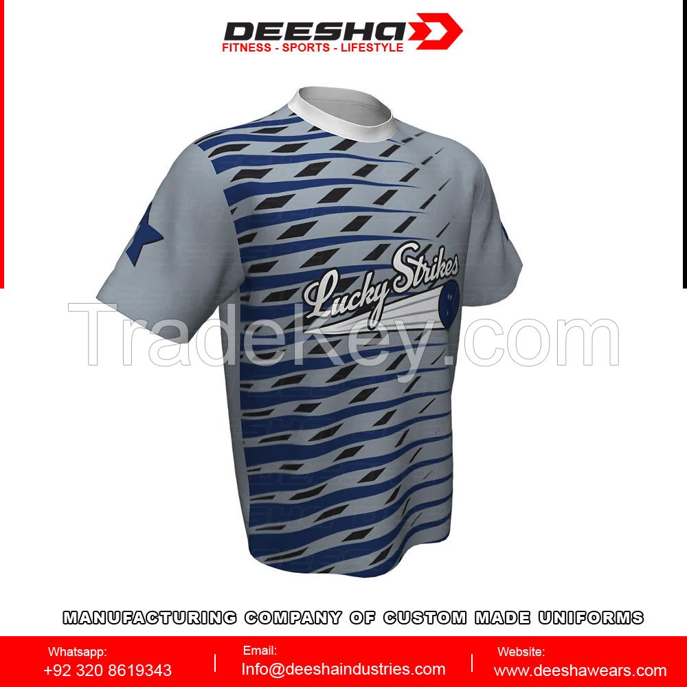 Custom Men's Short Sleeve Bowling Shirt &amp;amp; Crew Neck Bowling Shirts