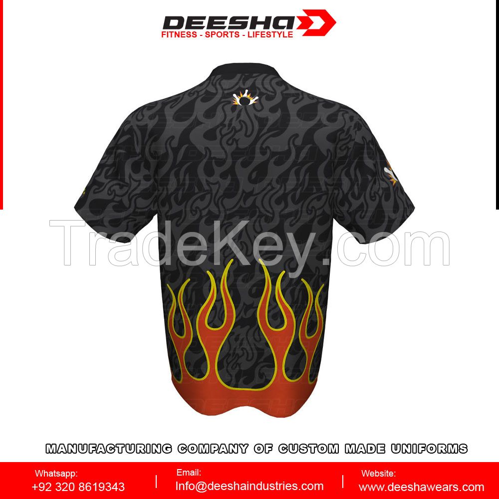 Custom Men's Short Sleeve Bowling Shirt