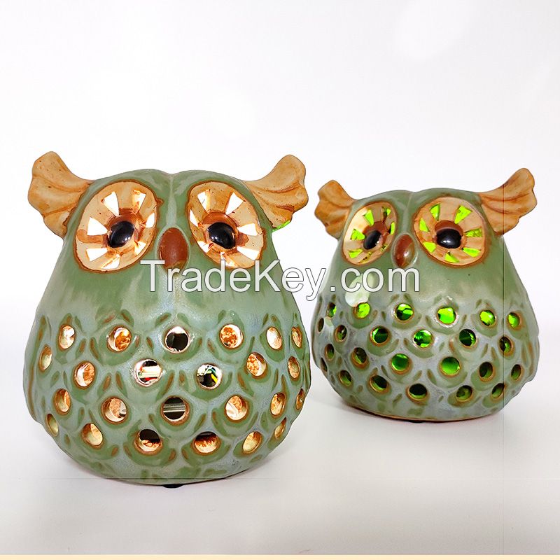 Remote Control Night Light Hollow Owl Night Lamp Table Lamp Wireless Lamp Multicolor Colorful Led Lights for Bedroom Kids Gift