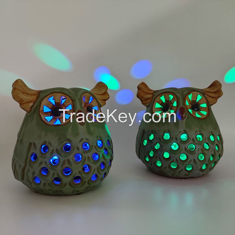 Remote Control Night Light Hollow Owl Night Lamp Table Lamp Wireless Lamp Multicolor Colorful Led Lights For Bedroom Kids Gift