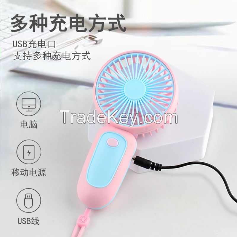 Mini USB Fan With Rechargeable Battery Camping Lamp for Home Office School Gifts Table Desk
