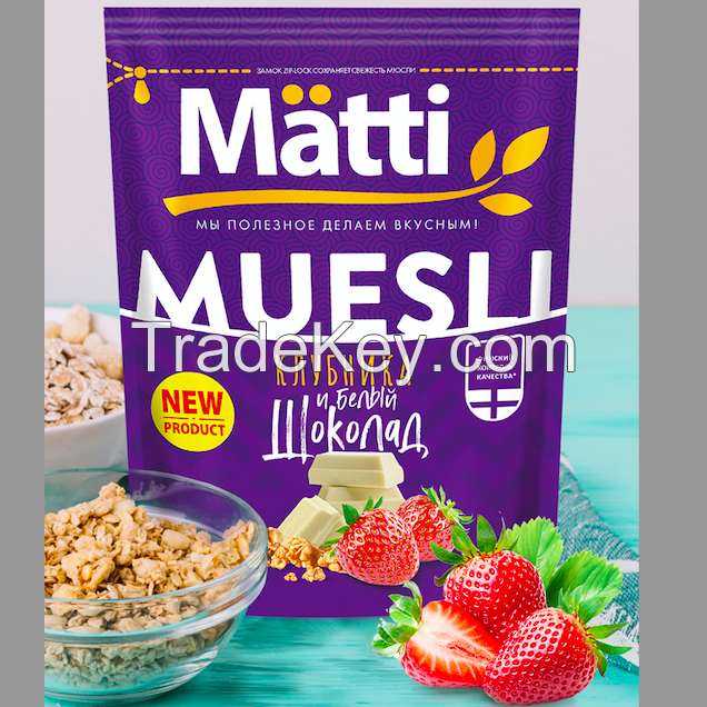 Matti Muesli Strawberry and white chocolate