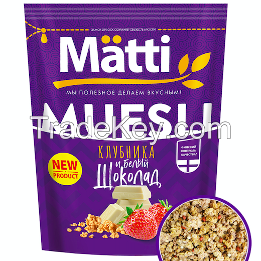 Matti Muesli Strawberry and white chocolate