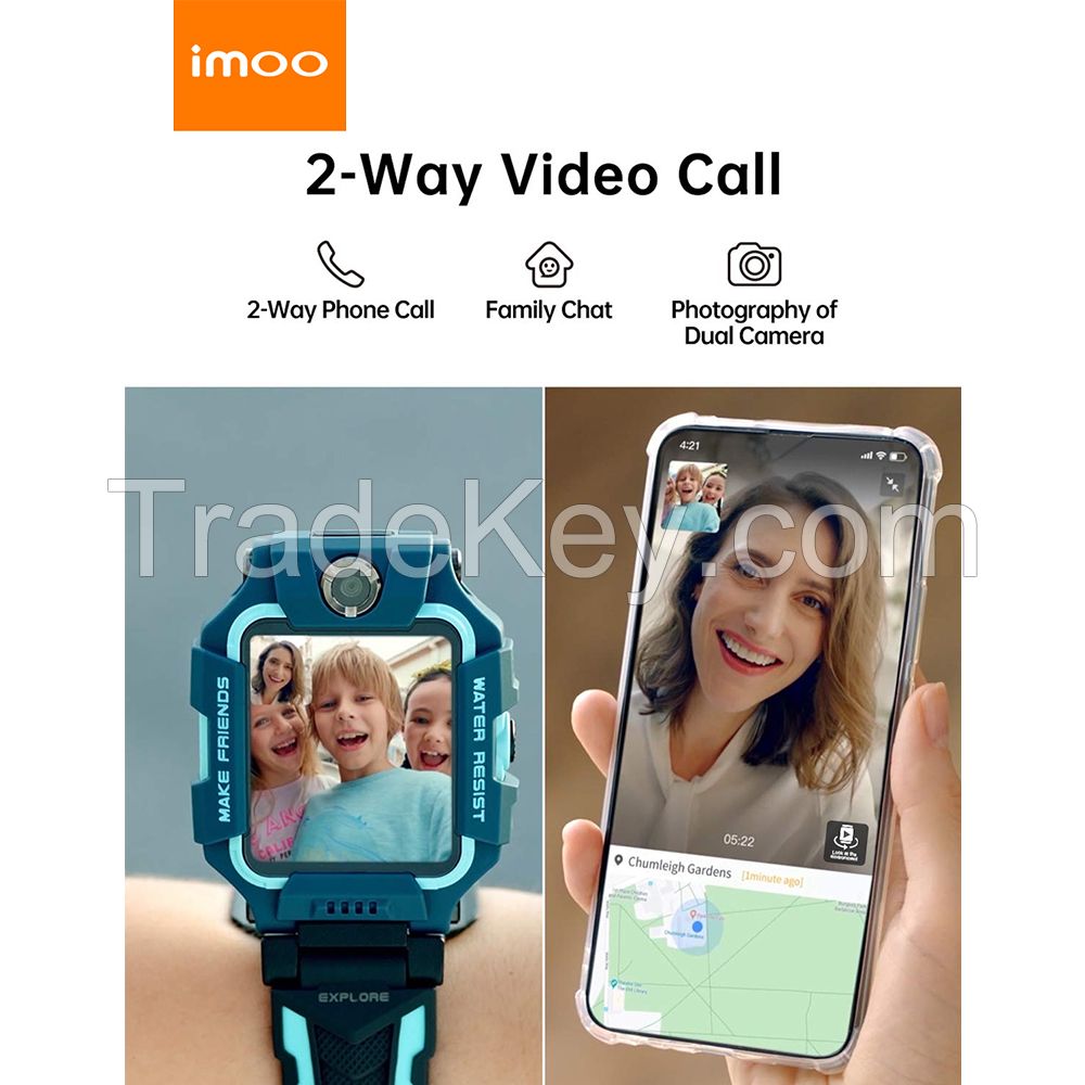 imoo Watch Phone Z6, 4G Kids Smart Watch Phone with Dual Camera, Video Phone Call, Kids GPS Tracker with Real-time Locating