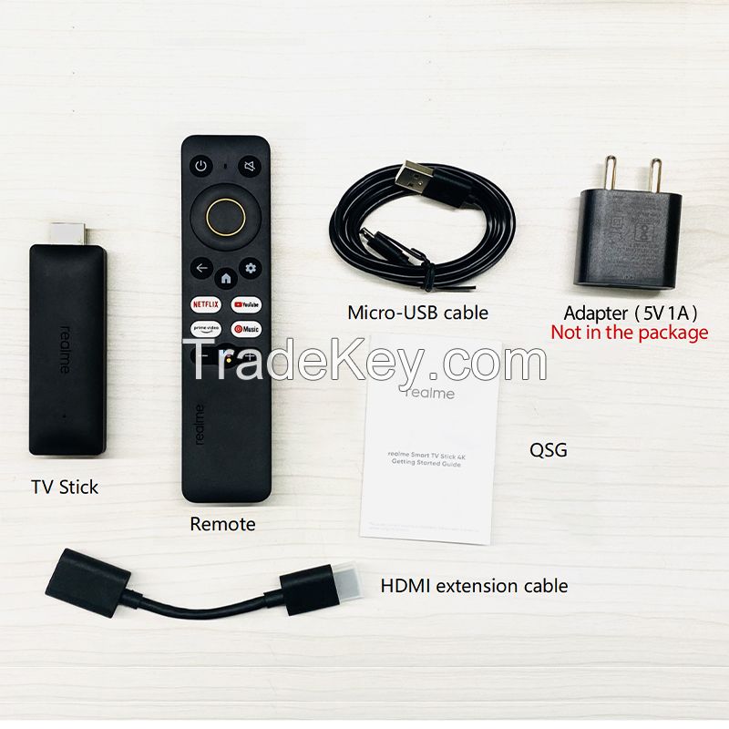 realme 4K TV Stick Global Version 2GB 8GB Cortex A53 Bluetooth 5.0 HDMI 2.1 Smart Google TV Stick 4kp60 Netflix Voice Assistant