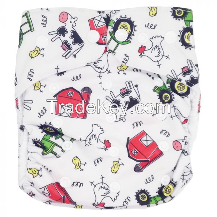 Selling FancyPants Reusable Nappy All-in-one Farmyard 5 - 17kg