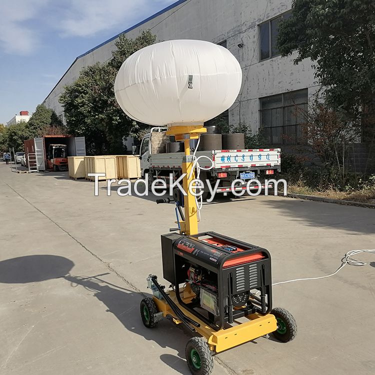 Xcmg Official 5m Mast 2000w Hydraulic Diesel Gasoline Generator Mobile Led Balloon Light Tower Price For Sale