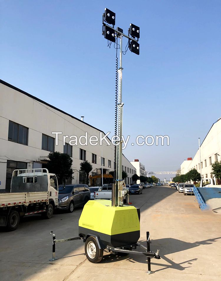 Xcmg Official Manufacturer 7m Trailer Mobile Construction Emergency Led Lighting Tower