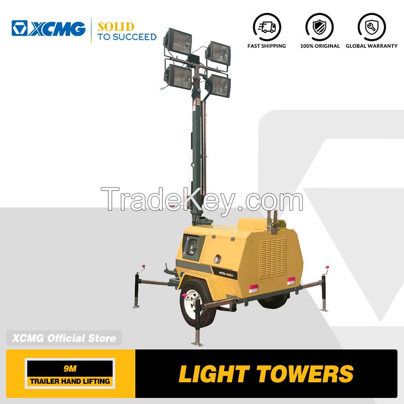 Xcmg Official 9m 1000w*4 Telescopic Hydraulic High Mast Diesel Outdoor Mobile Vehicle-mounted Light Tower