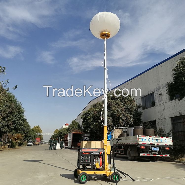 Xcmg Official 5m Mast 2000w Hydraulic Diesel Gasoline Generator Mobile Led Balloon Light Tower Price For Sale