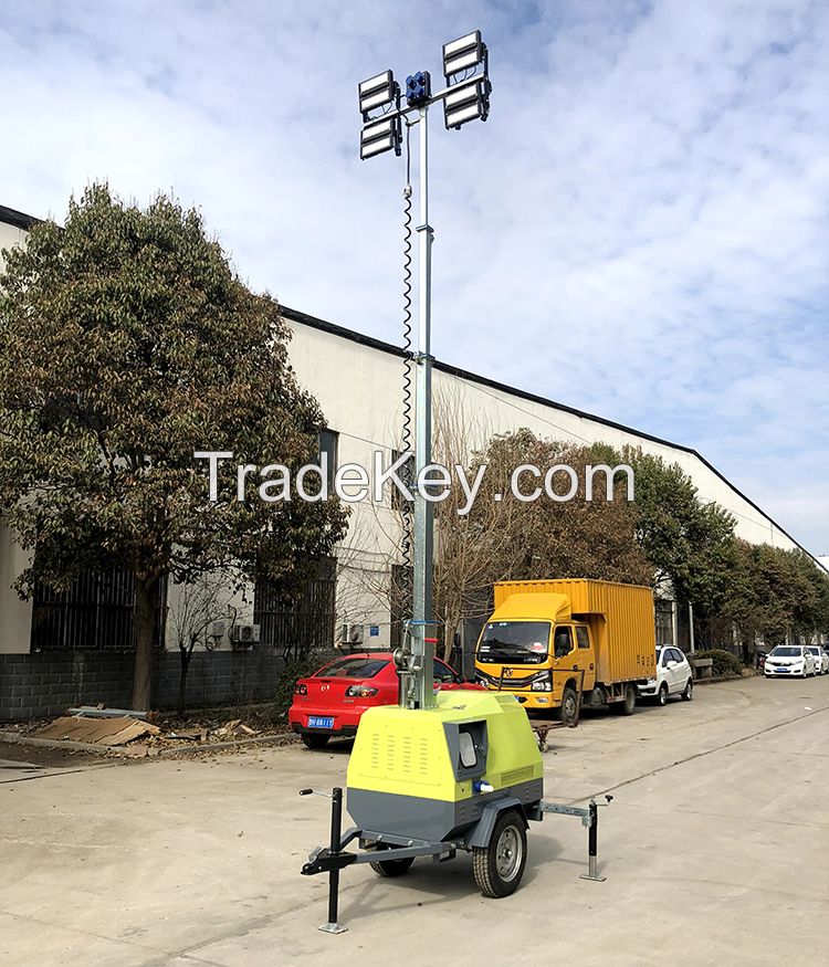 Xcmg Official 7m Industrial Diesel Power Generator Vertical Lift Light Tower