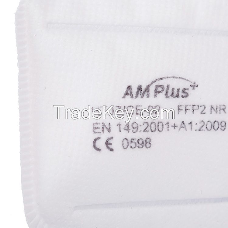 AMplus White FFP2 Face Mask for Safety Protection Dust Breathable Mascarilla