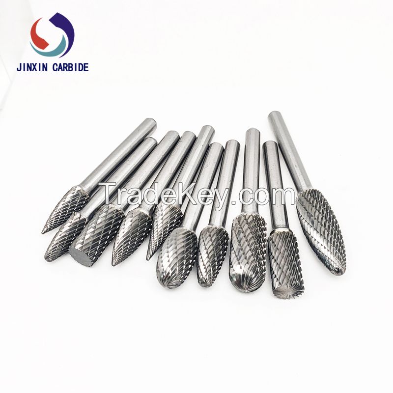 1/4" Shank Dia Double Cut Tree Shape With Radius End File F1225 6mm Tungsten Rotary Carbide Burrs