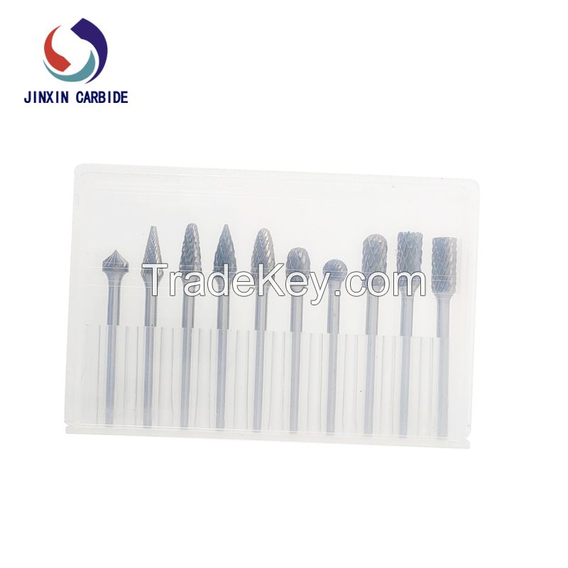 1/4" Shank Dia Double Cut Tree Shape With Radius End File F1225 6mm Tungsten Rotary Carbide Burrs