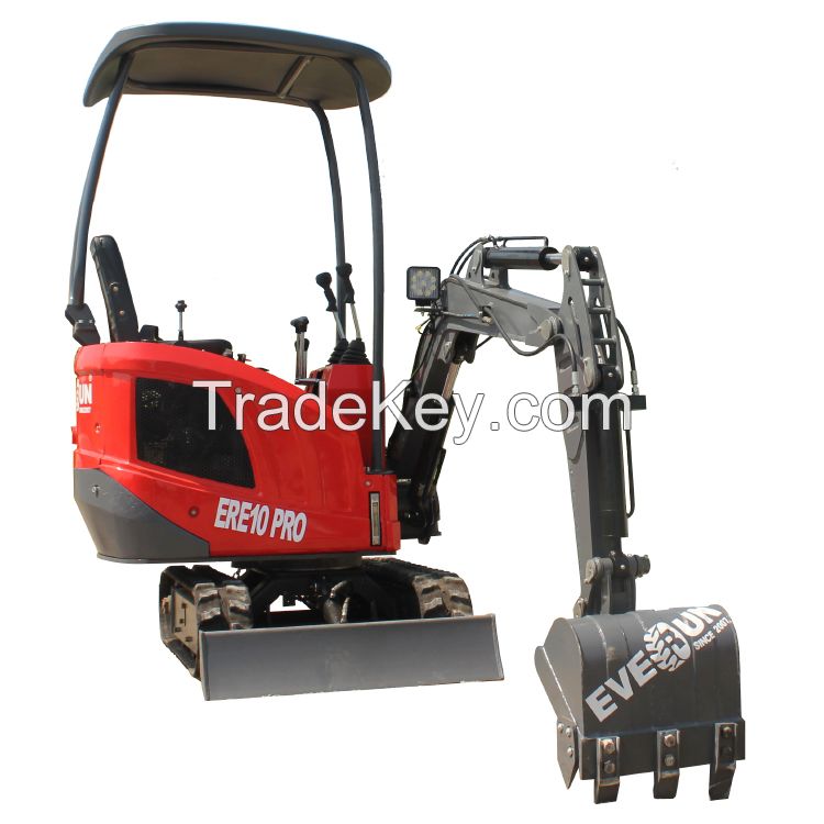 Everun CE 1ton Ere10PRO Diggers Farm Garden Construction Equipment Micro Small Mini Crawler Excavators for Sale