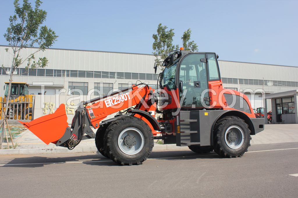 Everun CE ER2500T 2.5ton mini front end agriculture epa compact articulated multifunction small telescopic wheel loader