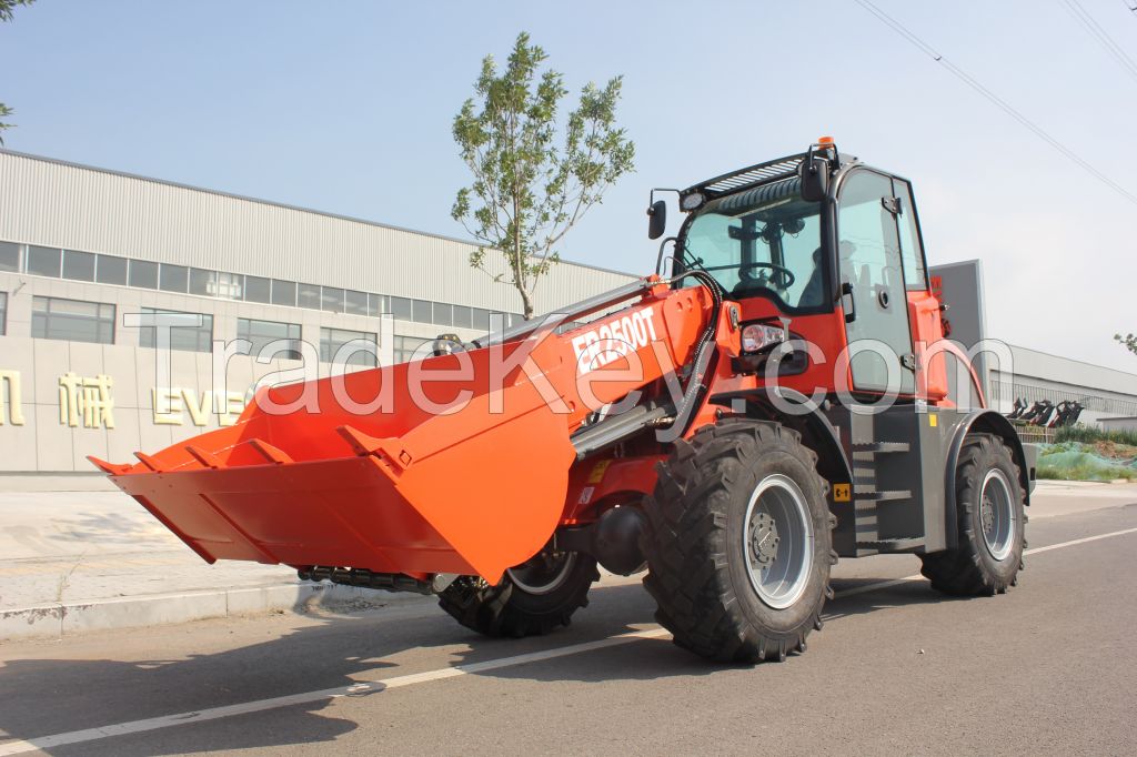 Everun CE ER2500T 2.5ton mini front end agriculture epa compact articulated multifunction small telescopic wheel loader