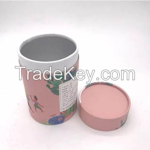 Food grad canister round packaging tea paper tube