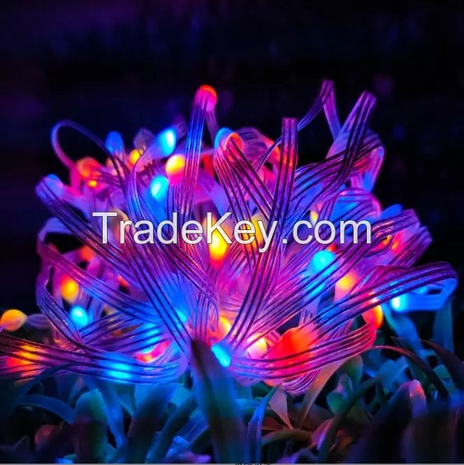 USB copper wire Christmas led string light ws2812 single led controlled outdoor window curtain string light