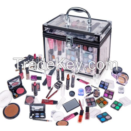 SHANY Carry All Trunk Makeup Set (Eye shadow palette Blushes Powder