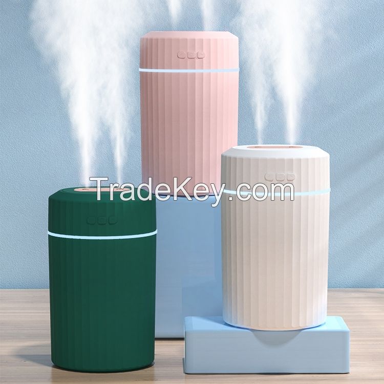 Mini  USB humidifier Led Light Color Changing Portable Double Mist Air Cooler Air Humidifier