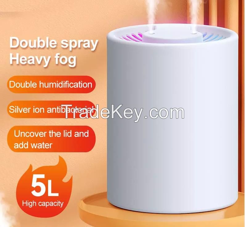 5L Large Capacity Smart Design Led Lighting Top Filling Water 2 In 1 Aroma Diffuser Air Humidifier