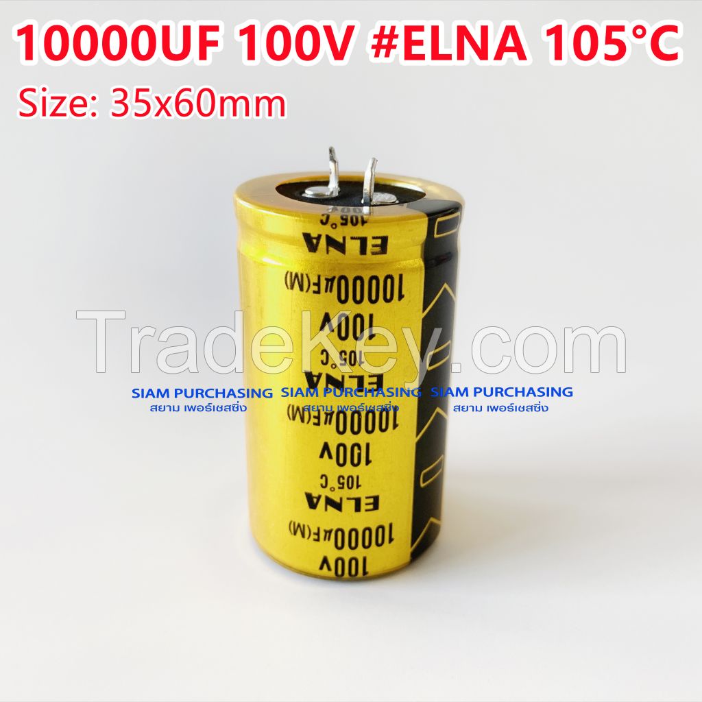 Electrolytic Capacitor 10000UF 100V 105C ELNA SIZE 35X60MM.