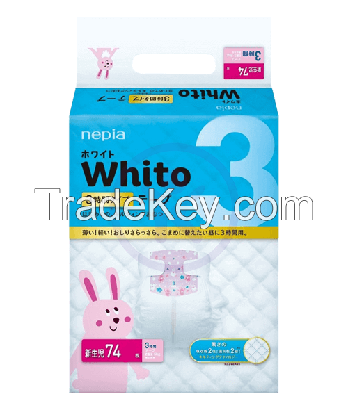 Supplier in Europe Japanese diapers WHITO NB, S, M, L, XL