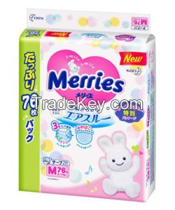 Supplier in Europe Japanese diapers MERRIES NB, S, M, L, XL