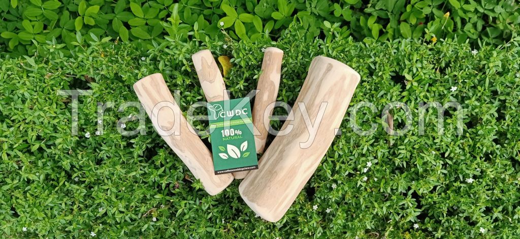 Minimalist Original Color Sustainable Interactive Pet Toys Coffee Wood Dog Chew