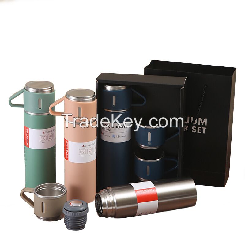 Vacuum insulated coffee thermo flask set, 500ml