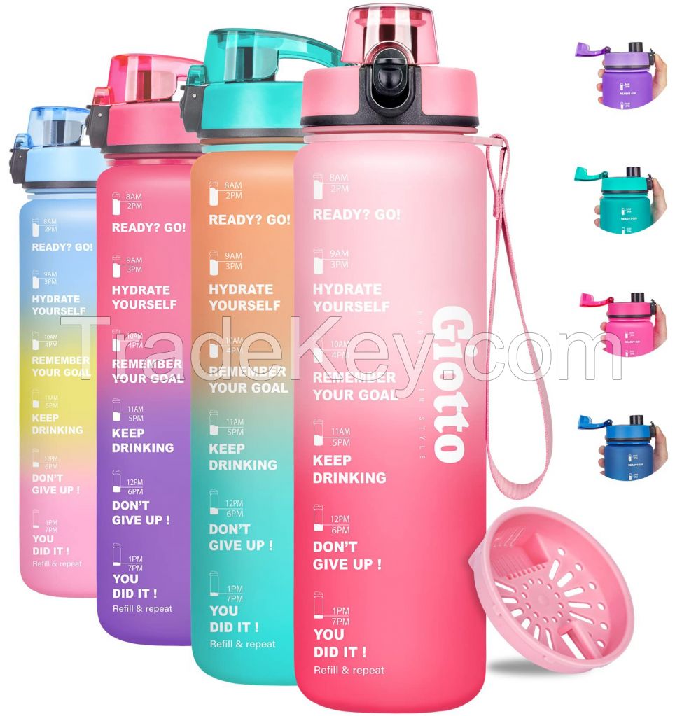 1 Litre Water Bottle With Time Markings