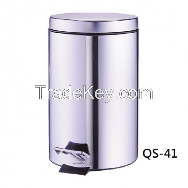 Soft-Close Trash Can with Foot Pedal - Stainless Steel-30 Liter
