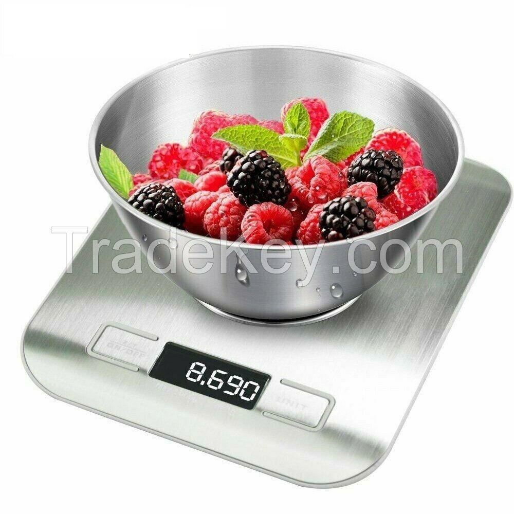 5kg Electronic kitchen scales digital LCD bowl cooking food baking weighing 81