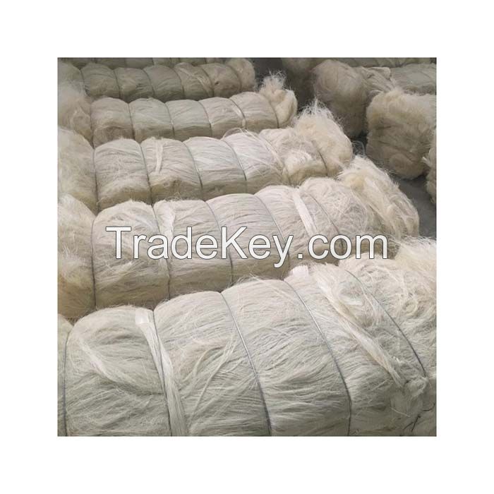 Processed and raw sisal fiber for agricultural and industrial applications