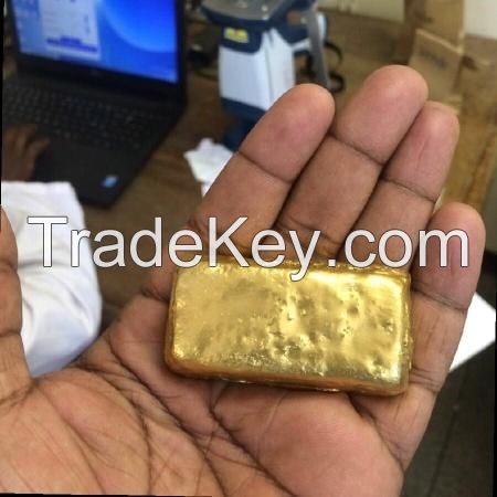 Raw AU gold for refining and processing industries