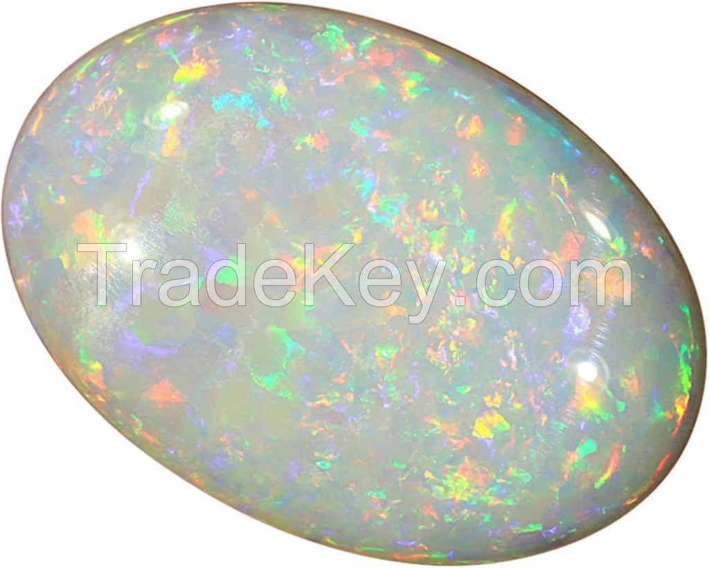 Certified opal with brilliant fire and unique patterns