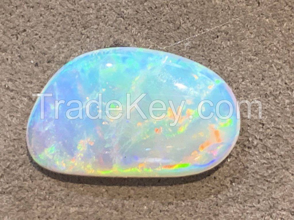 Certified opal with brilliant fire and unique patterns