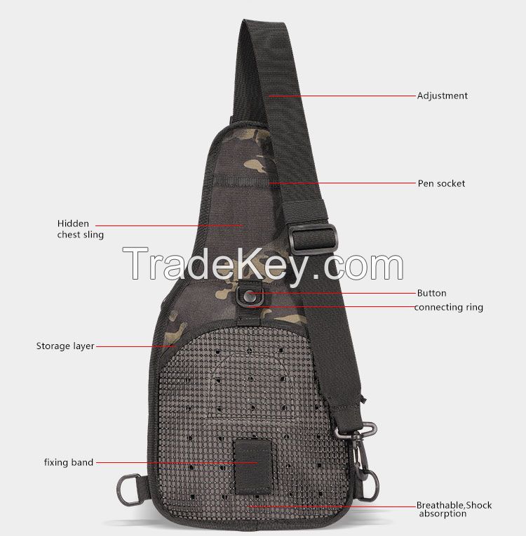 YAKEDA Fashion Sport Shoulder Sling Tactical Crossbody Chest Bag  