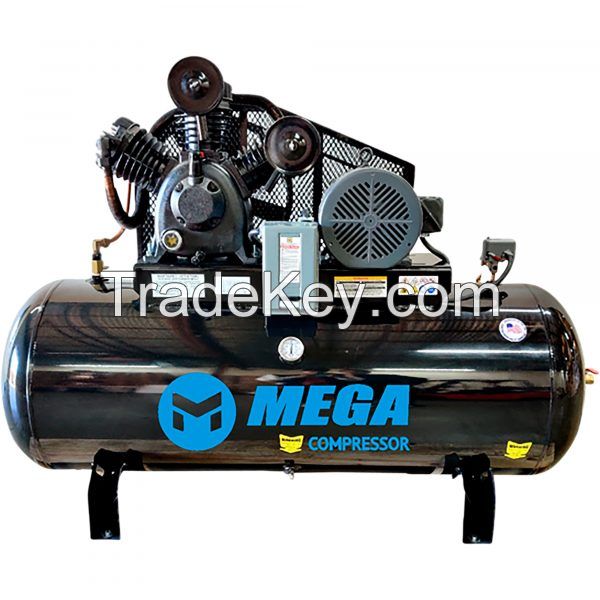 Mega Electric Air Compressor  10 HP, 120 Gallons, 230/460 Volts, Model# MP-10120H3-U