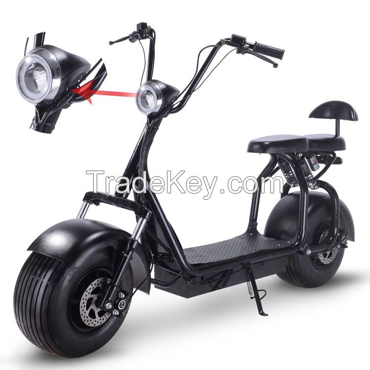 Eec Coc Approved 2022 New Drifting Three Wheel Electric Scooter Citycoco 3 Wheel 2000w 60v 40ah Battery 120km Europe Stock