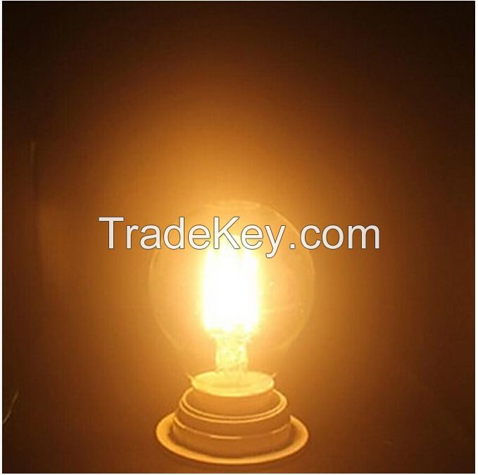 Dimmable E26/E27 6W 600LM WW/CW Globe Bulbs LED Filament Lamp 90-240V