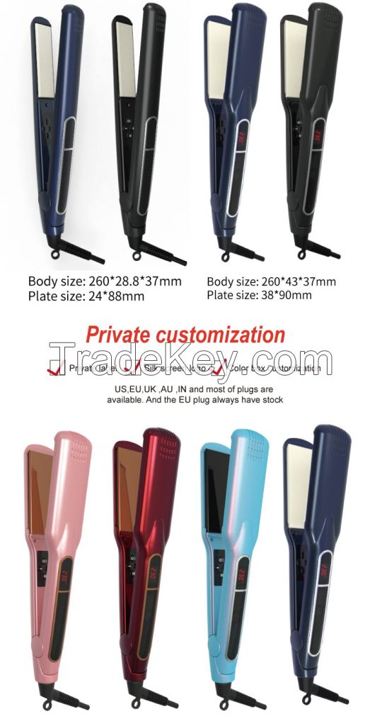 China factory OEM ODM salon 450 degrees nano titanium flat iron hair straightener
