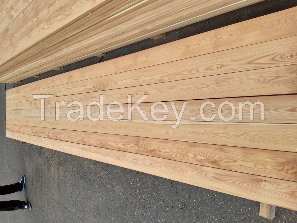 Siberian Larch deck boards  smooth/smooth, grade SF+ 27*140*2100-6000mm