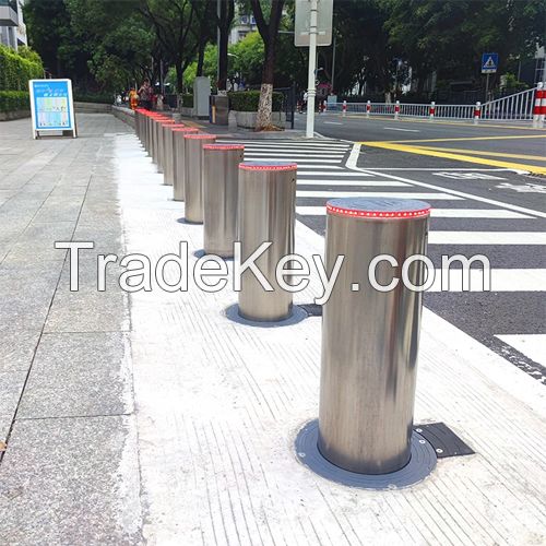 Upark Residential Anti-theft Traffic Post Led Light Safety Barrier Electric Model Automatic Rising Bollards