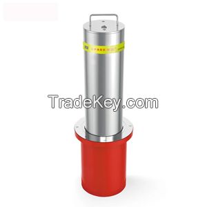 Upark Heavy Duty Manual Secured Bollard With Reflective Tape Car Parking Removable Bollards