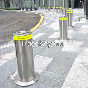 Upark Heavy Duty Manual Secured Bollard With Reflective Tape Car Parking Removable Bollards