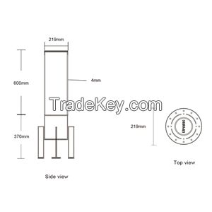 Good Quality Anti-collision Stainless Steel Fixed Bollard Warning Post Home Use Commercial Spaces Flat Top Bollards