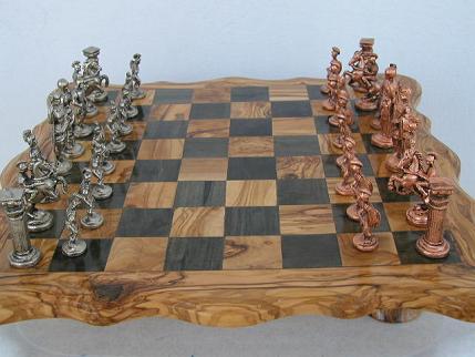 olive wood chess board