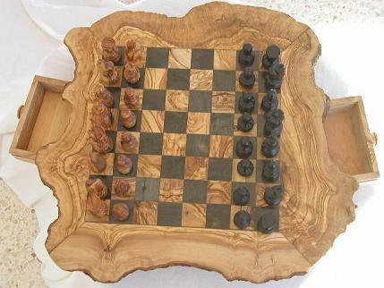 olive wood chess board